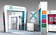 Final exhibition stand 3D CAD render